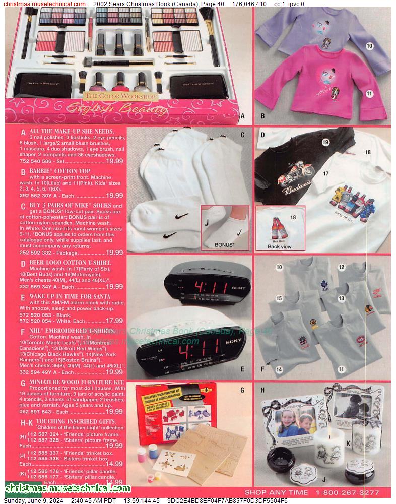 2002 Sears Christmas Book (Canada), Page 40
