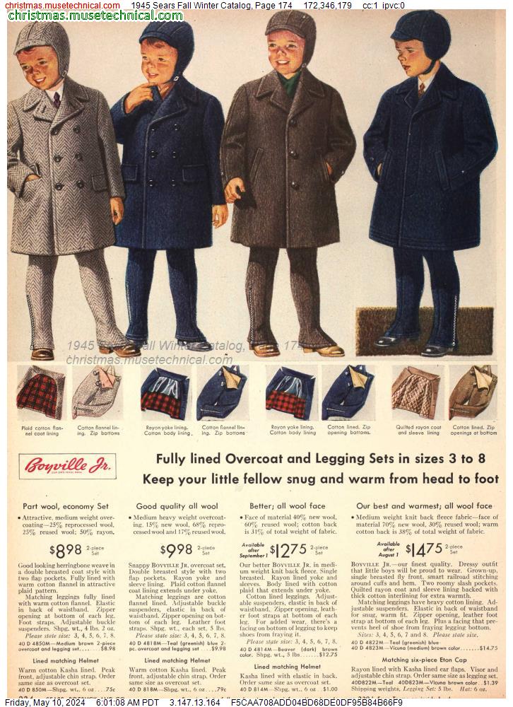 1945 Sears Fall Winter Catalog, Page 174