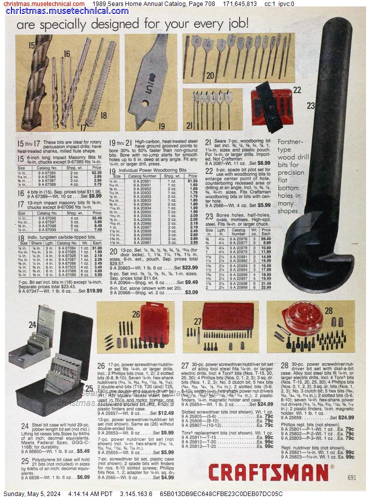 1989 Sears Home Annual Catalog, Page 708
