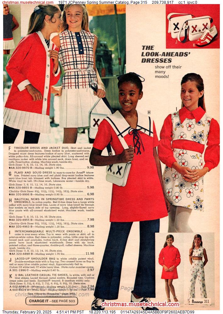 1971 JCPenney Spring Summer Catalog, Page 315