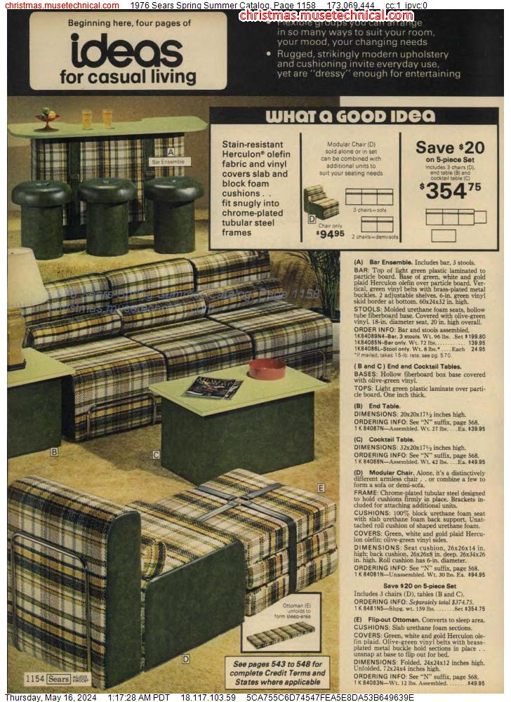 1976 Sears Spring Summer Catalog, Page 1158