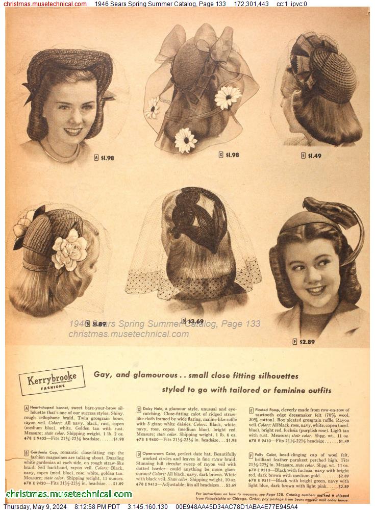 1946 Sears Spring Summer Catalog, Page 133