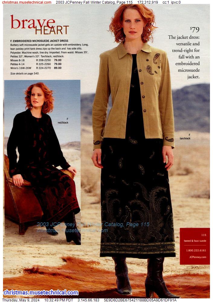 2003 JCPenney Fall Winter Catalog, Page 115