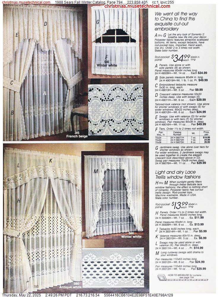 1988 Sears Fall Winter Catalog, Page 794