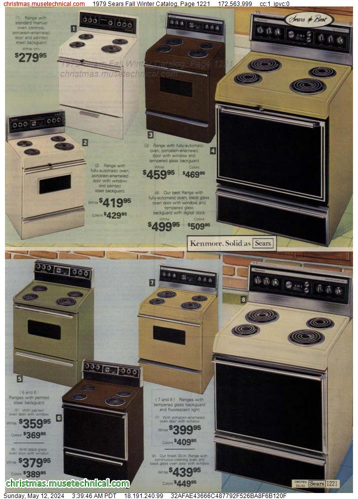 1979 Sears Fall Winter Catalog, Page 1221