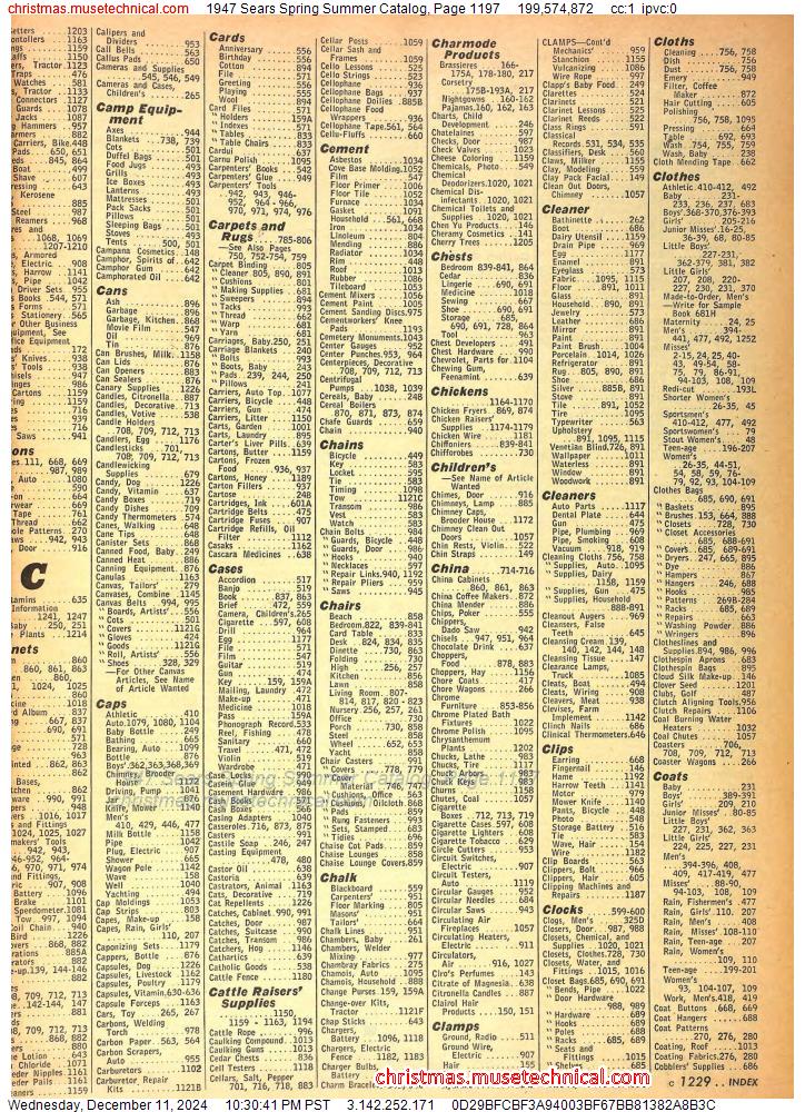 1947 Sears Spring Summer Catalog, Page 1197