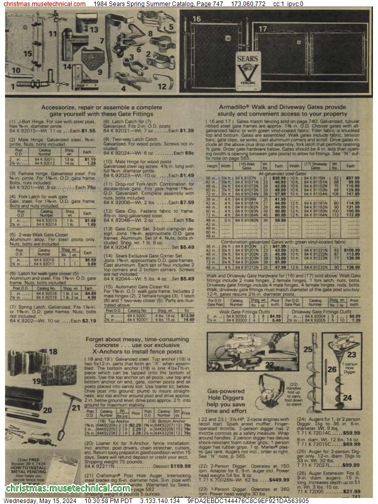 1984 Sears Spring Summer Catalog, Page 747