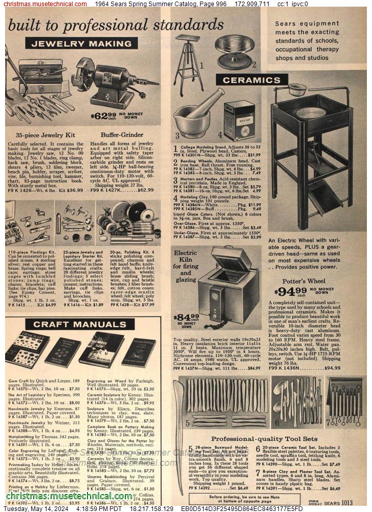1964 Sears Spring Summer Catalog, Page 996