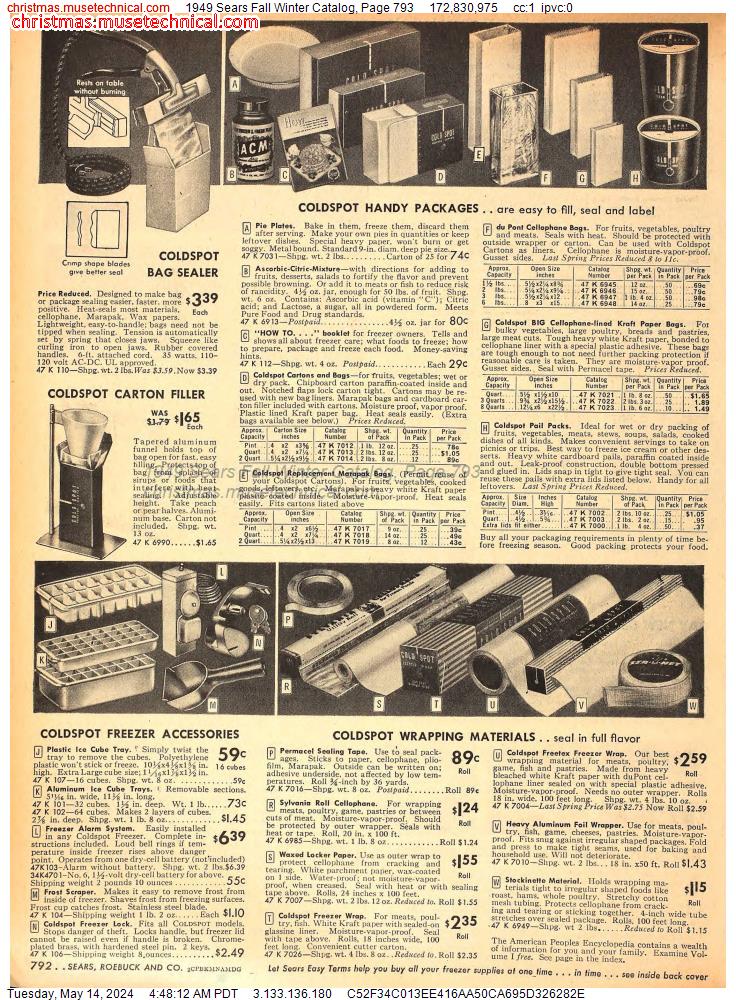 1949 Sears Fall Winter Catalog, Page 793