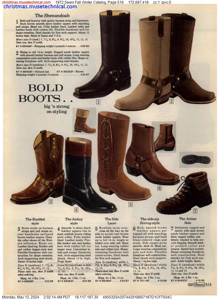 1972 Sears Fall Winter Catalog, Page 519