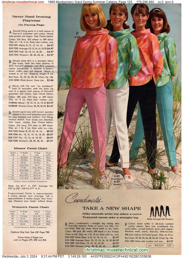 1966 Montgomery Ward Spring Summer Catalog, Page 125
