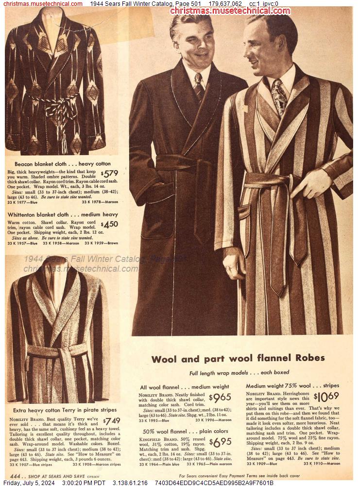1944 Sears Fall Winter Catalog, Page 501