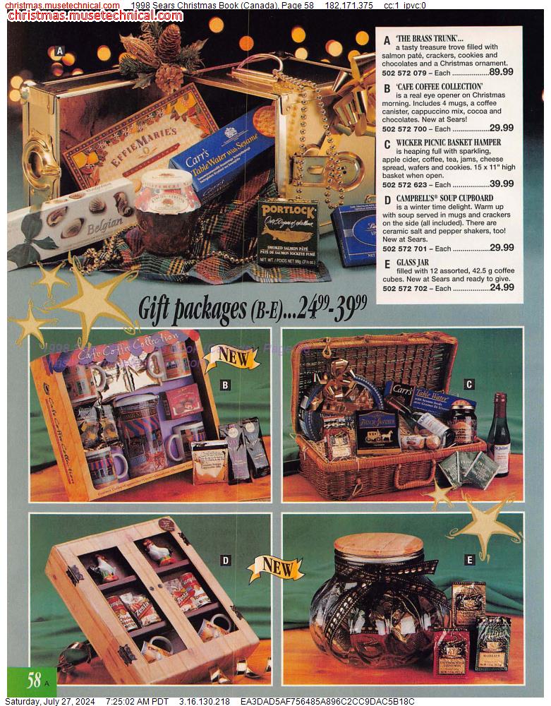 1998 Sears Christmas Book (Canada), Page 58