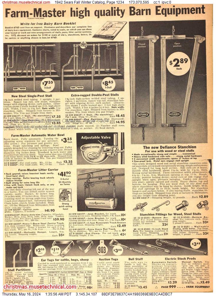 1942 Sears Fall Winter Catalog, Page 1234