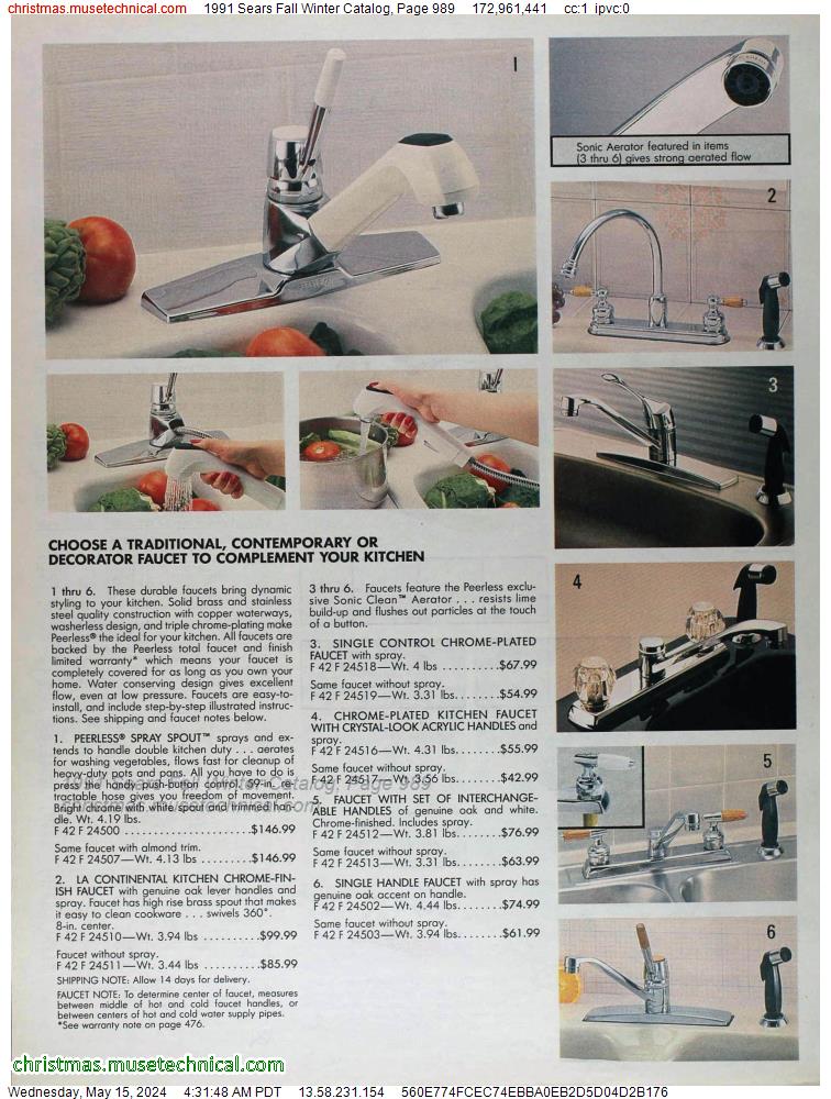 1991 Sears Fall Winter Catalog, Page 989