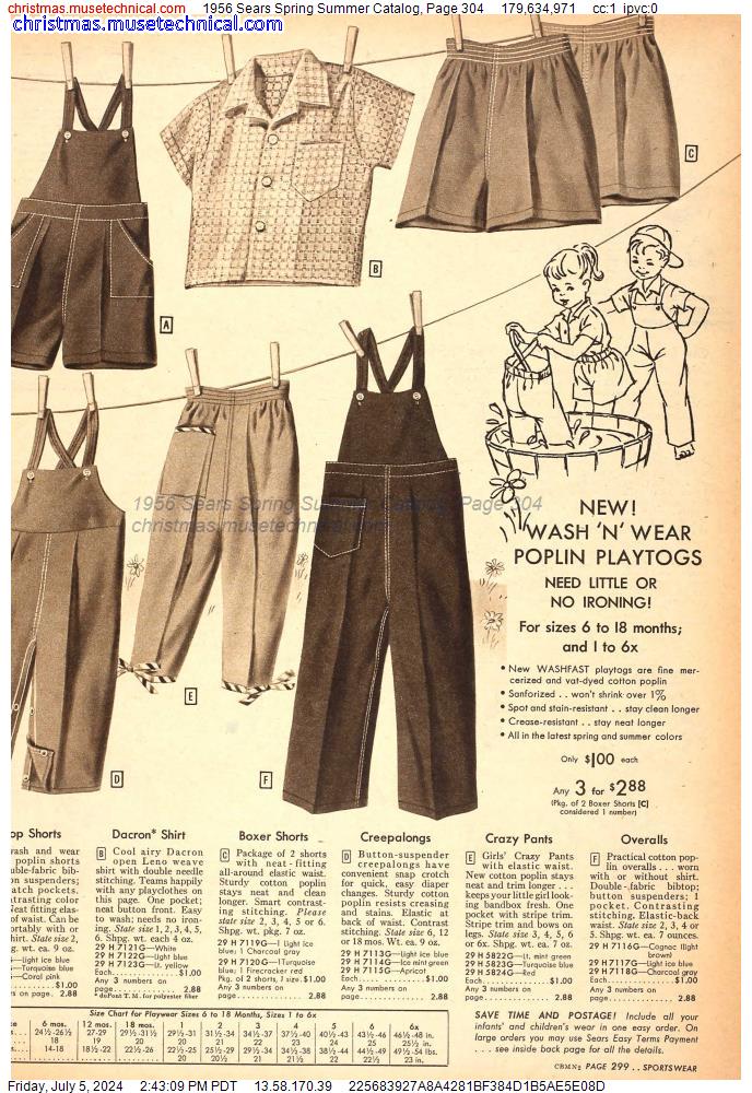 1956 Sears Spring Summer Catalog, Page 304