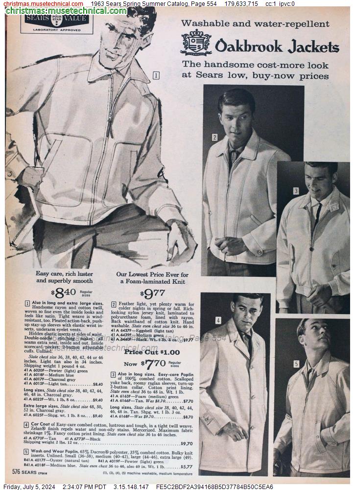 1963 Sears Spring Summer Catalog, Page 554