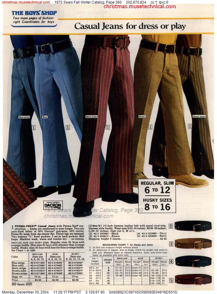 1972 Sears Fall Winter Catalog, Page 360