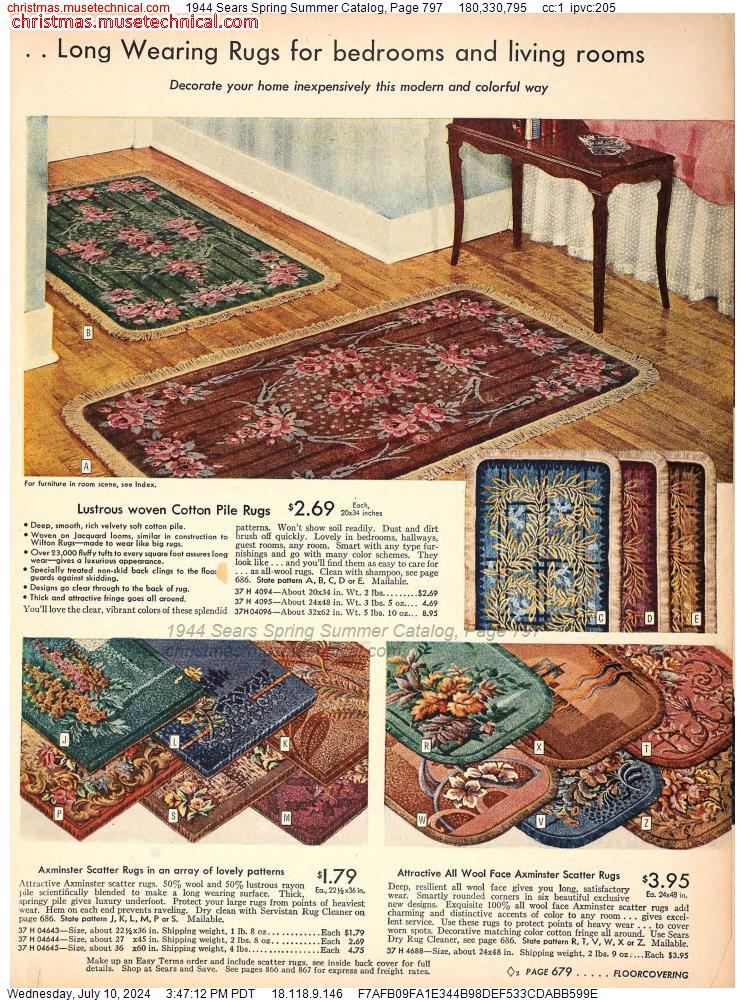 1944 Sears Spring Summer Catalog, Page 797