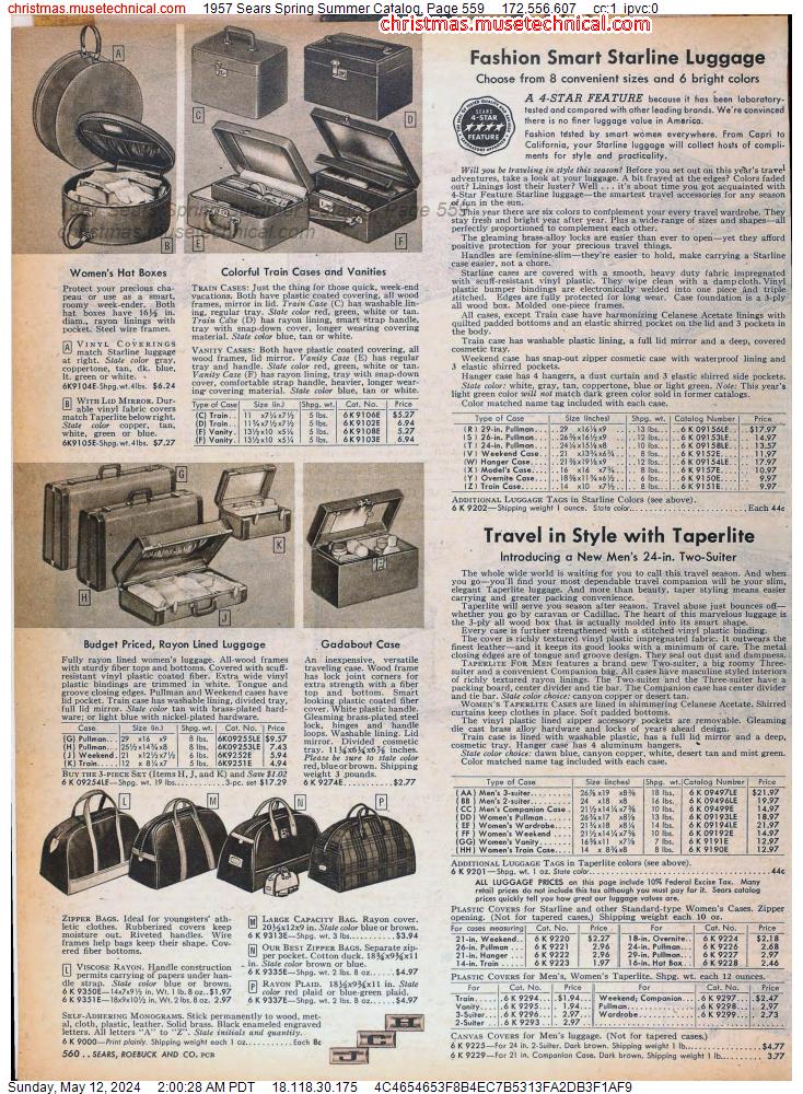 1957 Sears Spring Summer Catalog, Page 559