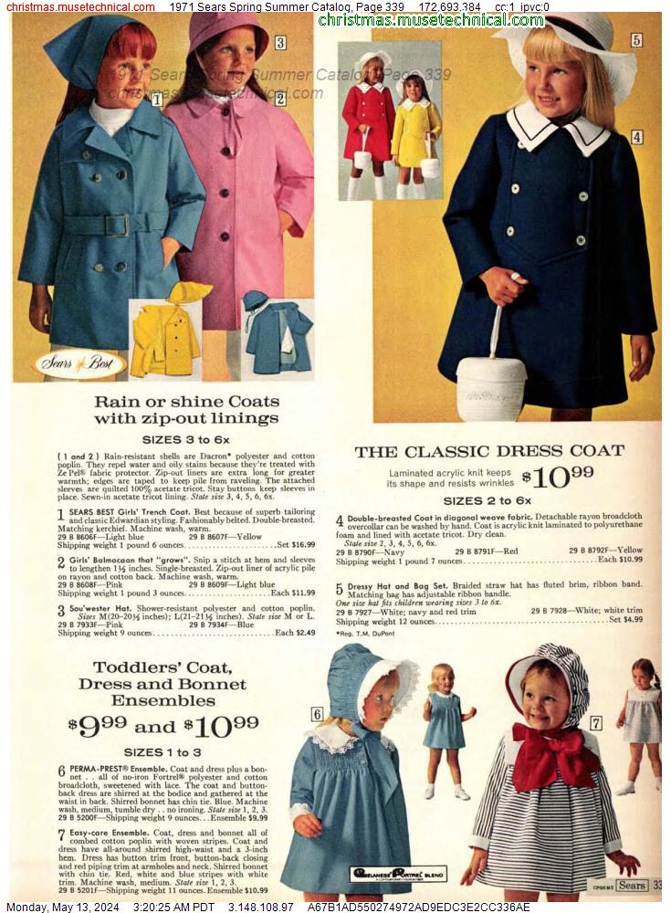 1971 Sears Spring Summer Catalog, Page 339