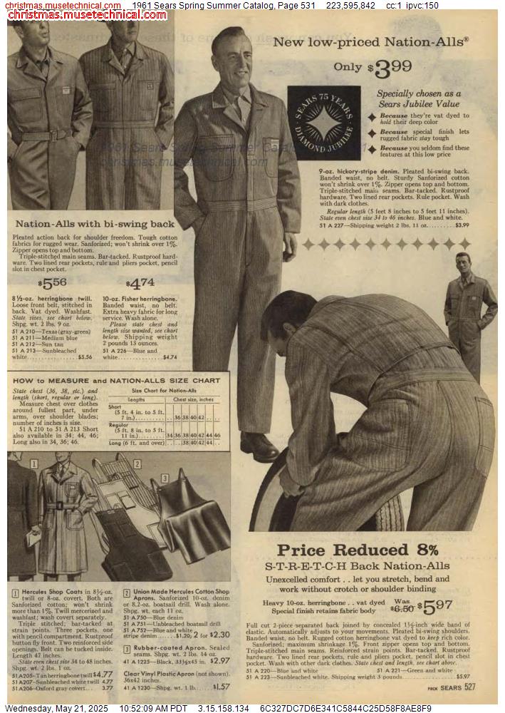 1961 Sears Spring Summer Catalog, Page 531