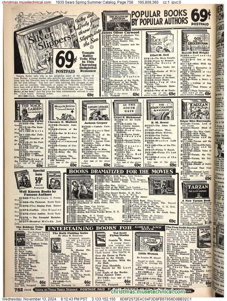 1930 Sears Spring Summer Catalog, Page 756