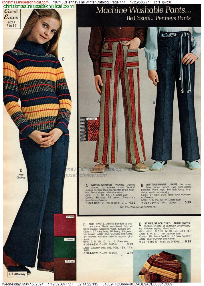 1971 JCPenney Fall Winter Catalog, Page 414