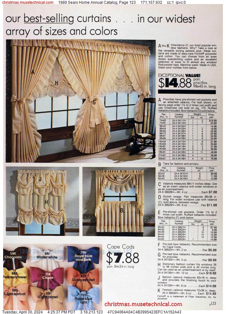 1989 Sears Home Annual Catalog, Page 123