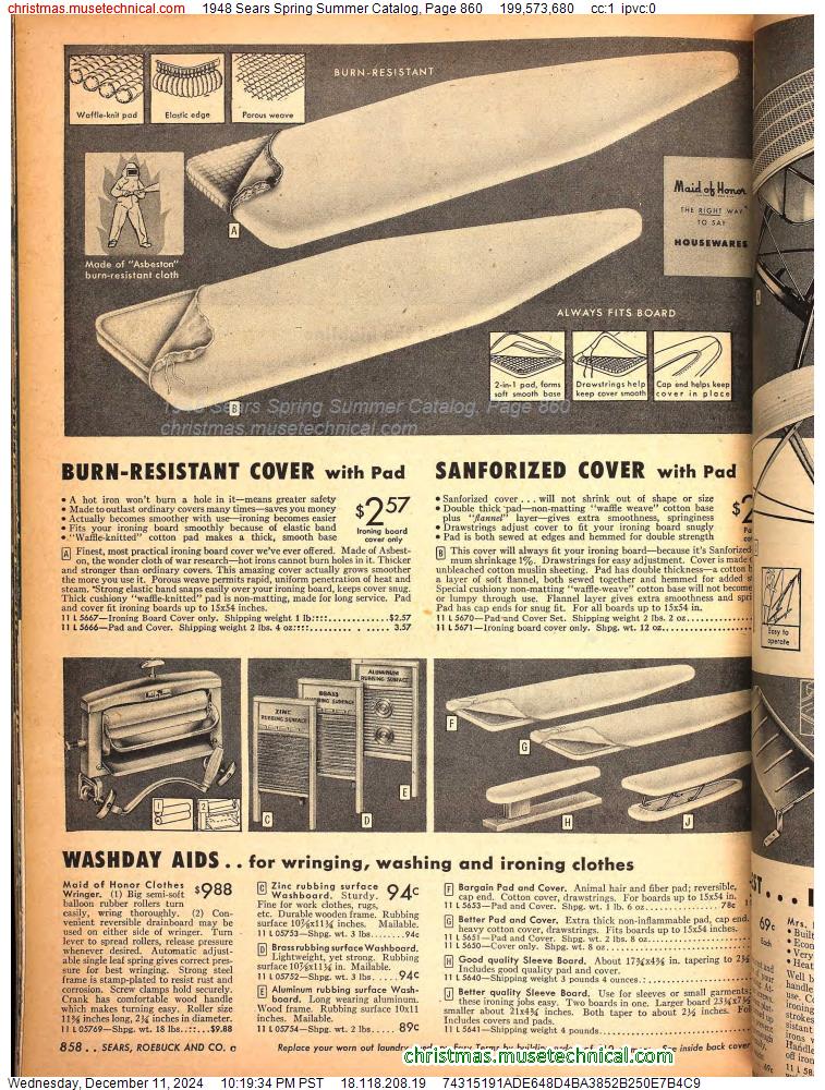 1948 Sears Spring Summer Catalog, Page 860