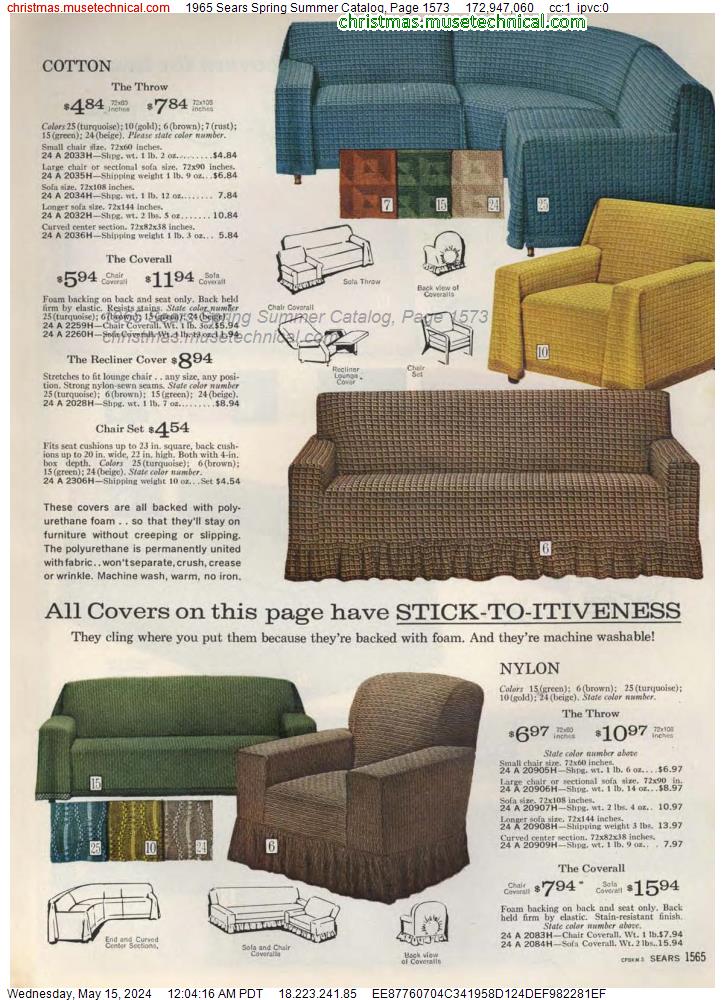 1965 Sears Spring Summer Catalog, Page 1573