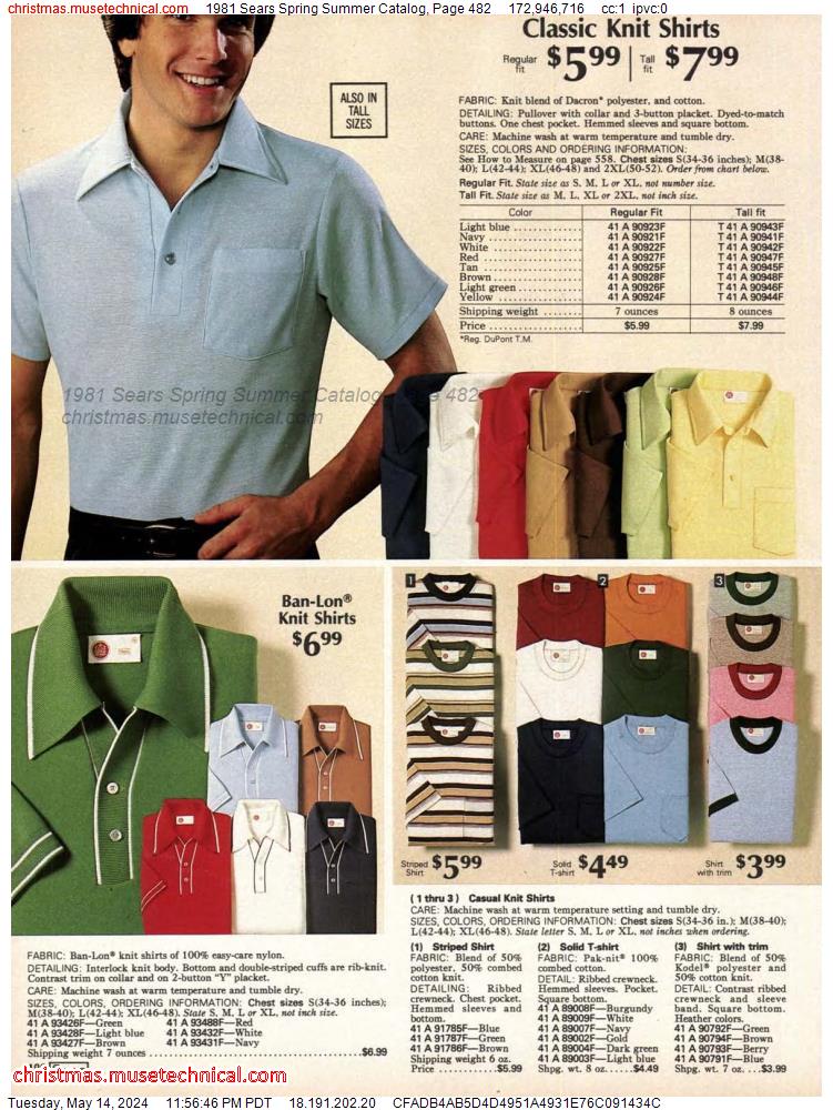 1981 Sears Spring Summer Catalog, Page 482