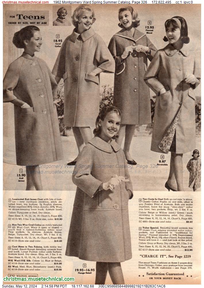 1962 Montgomery Ward Spring Summer Catalog, Page 326