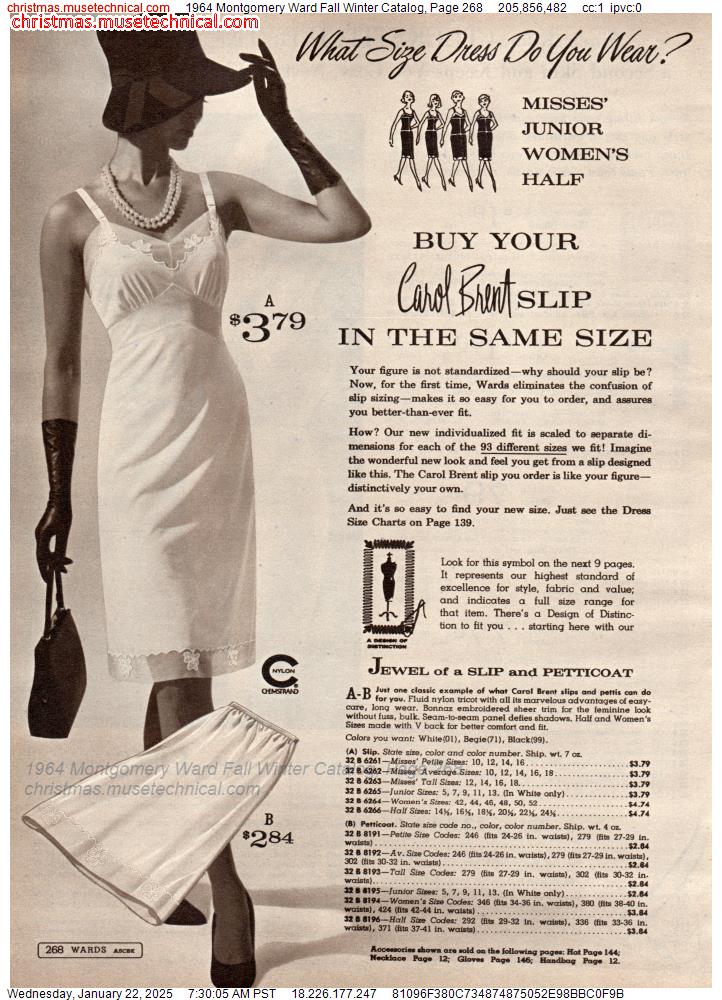 1964 Montgomery Ward Fall Winter Catalog, Page 268