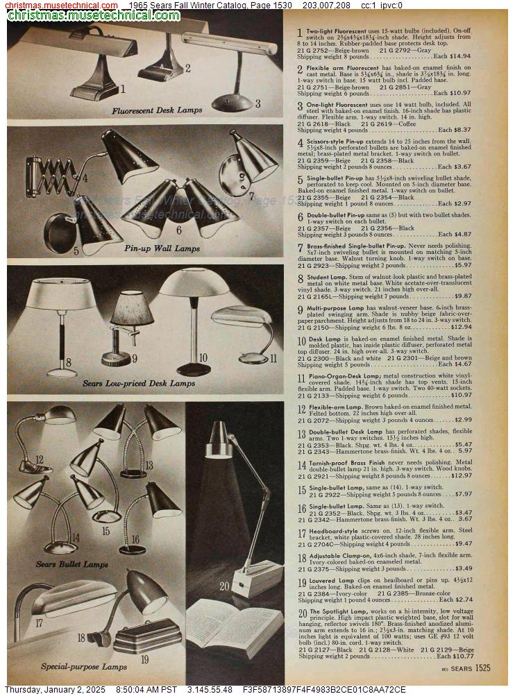 1965 Sears Fall Winter Catalog, Page 1530