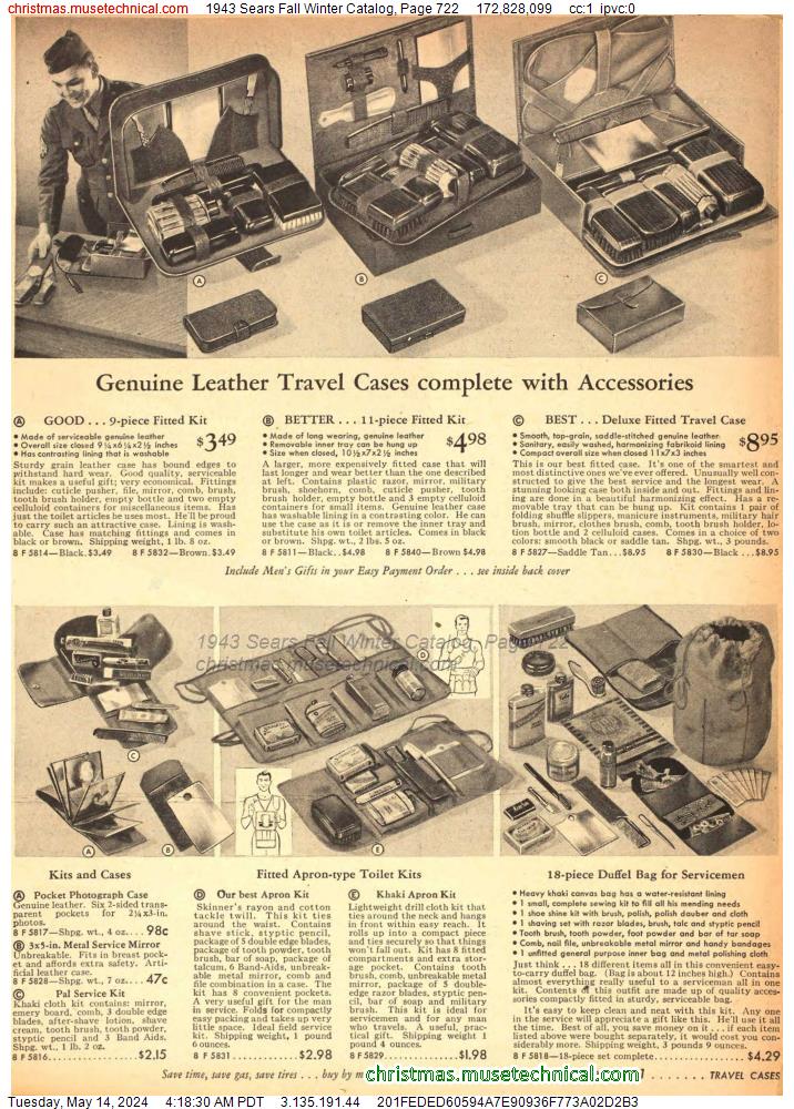 1943 Sears Fall Winter Catalog, Page 722