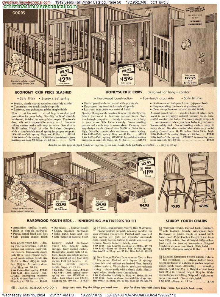 1949 Sears Fall Winter Catalog, Page 50