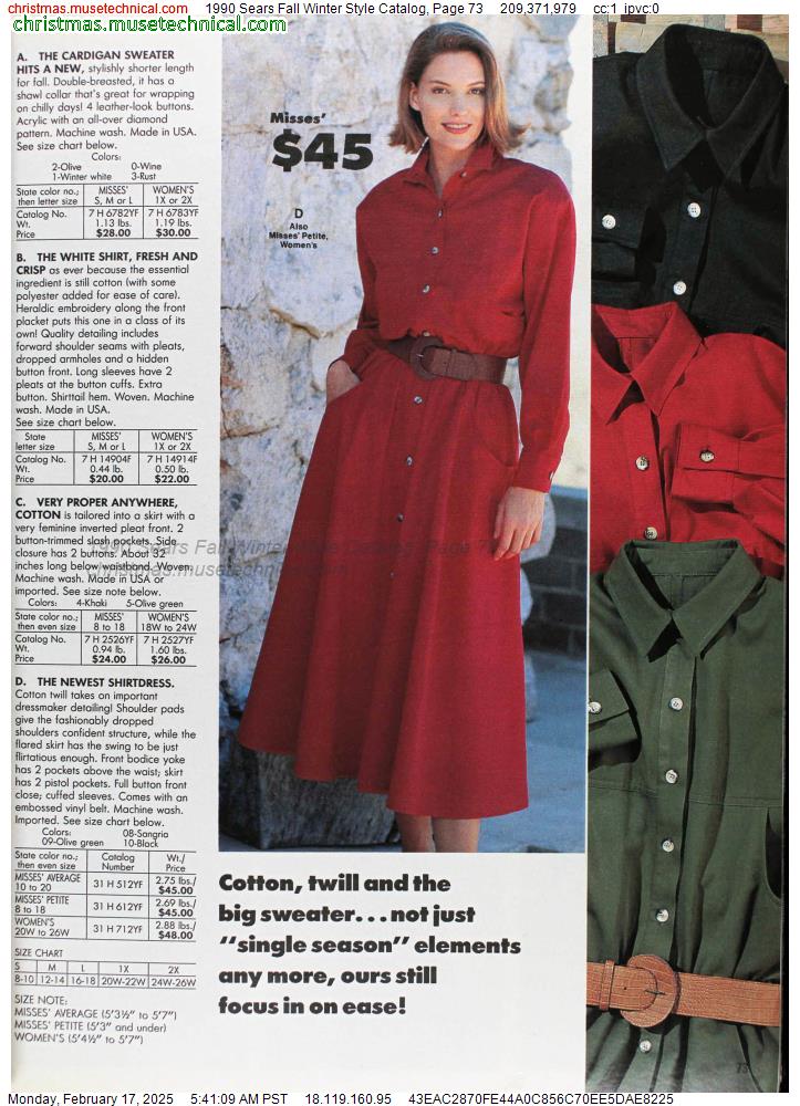 1990 Sears Fall Winter Style Catalog, Page 73