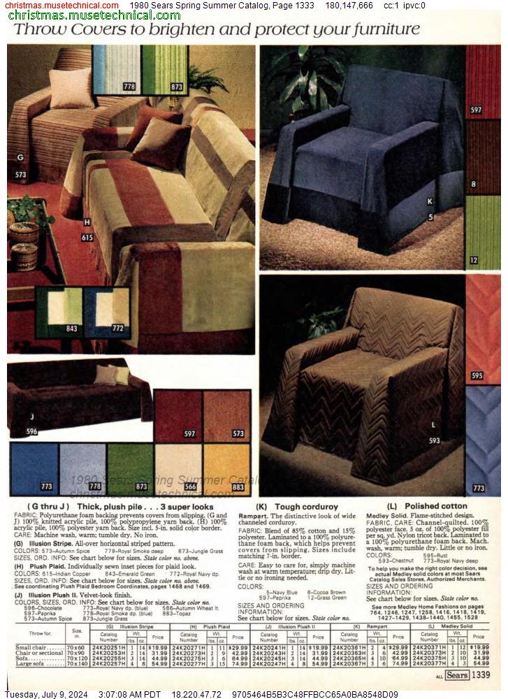 1980 Sears Spring Summer Catalog, Page 1333