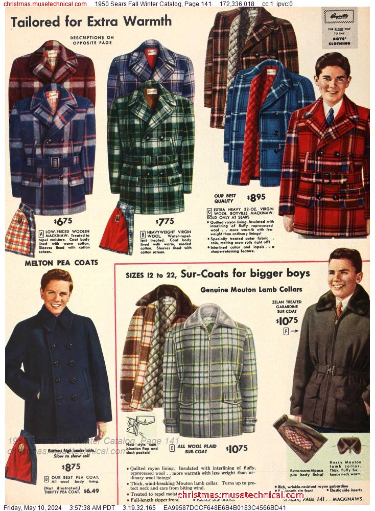 1950 Sears Fall Winter Catalog, Page 141