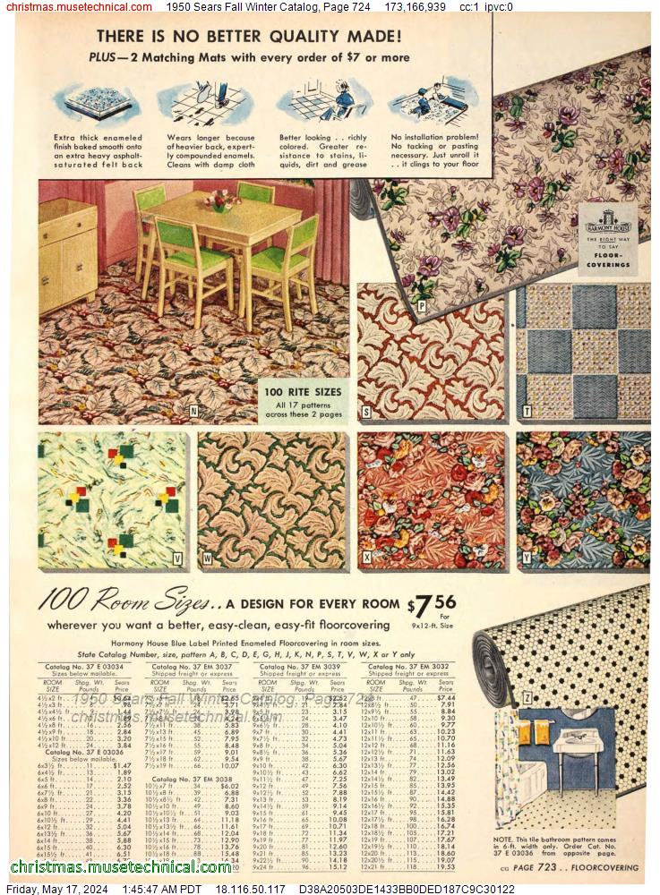1950 Sears Fall Winter Catalog, Page 724