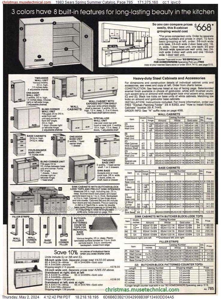 1983 Sears Spring Summer Catalog, Page 785