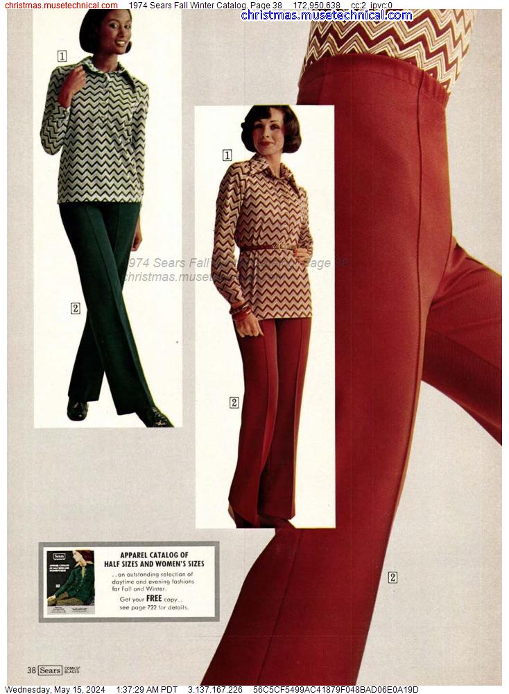 1974 Sears Fall Winter Catalog, Page 38