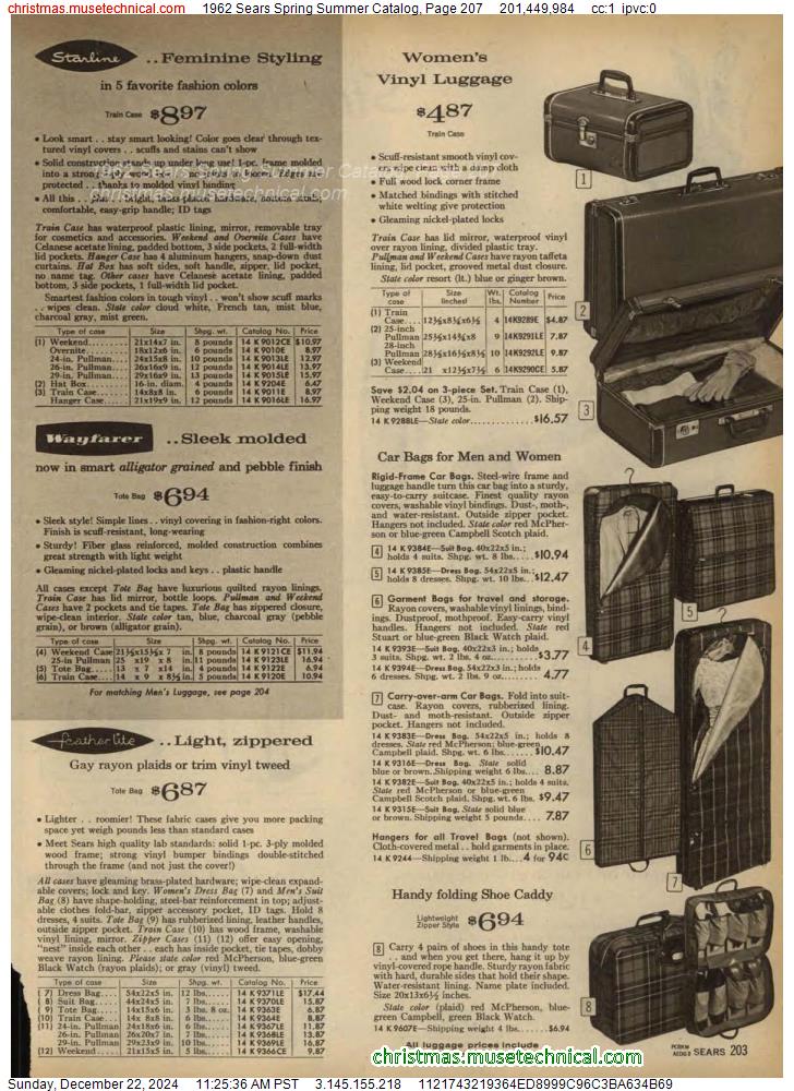 1962 Sears Spring Summer Catalog, Page 207