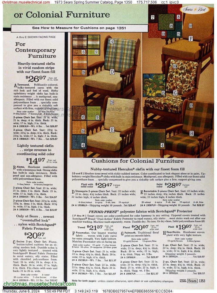 1973 Sears Spring Summer Catalog, Page 1350
