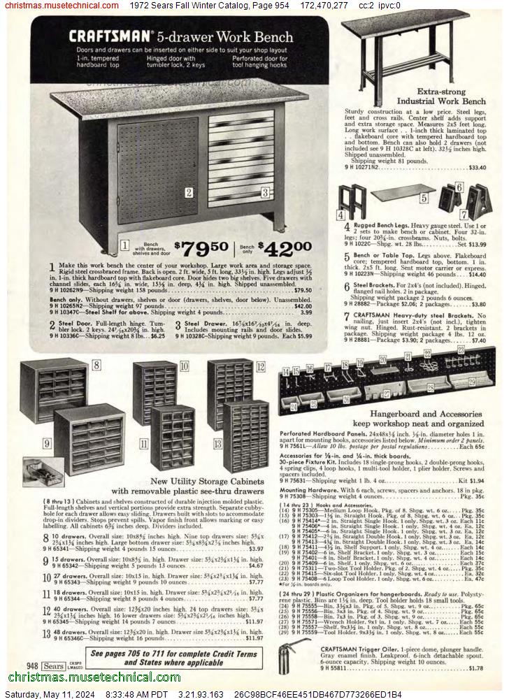 1972 Sears Fall Winter Catalog, Page 954