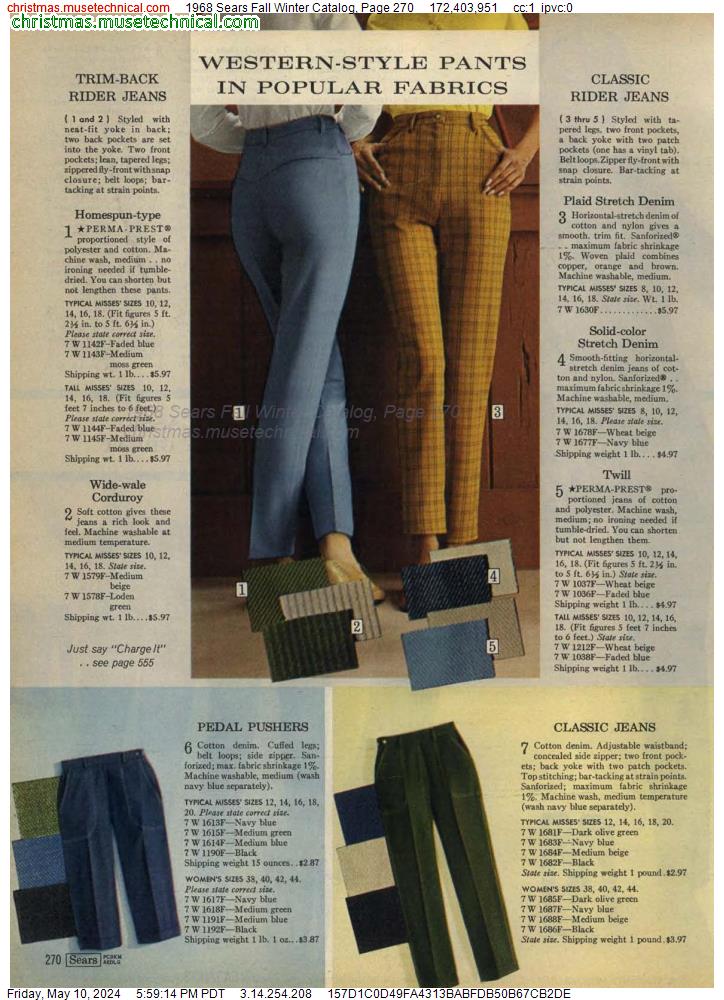 1968 Sears Fall Winter Catalog, Page 270