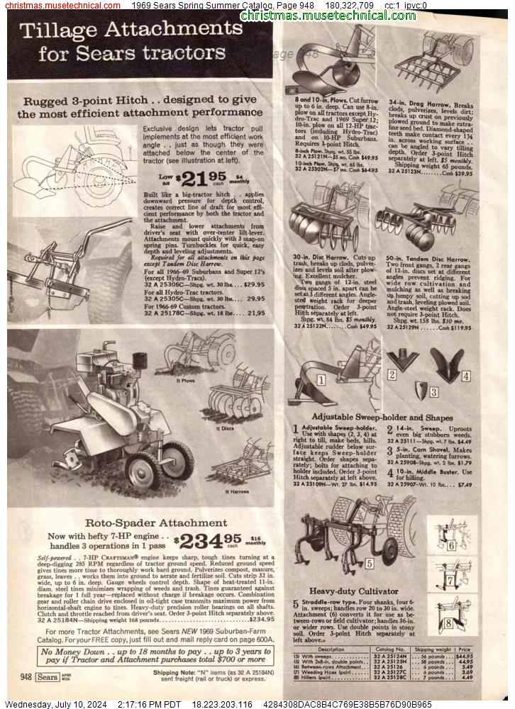 1969 Sears Spring Summer Catalog, Page 948