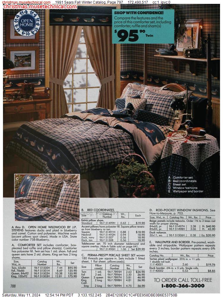 1991 Sears Fall Winter Catalog, Page 797