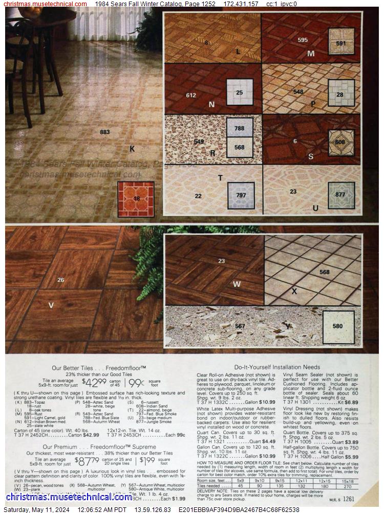 1984 Sears Fall Winter Catalog, Page 1252